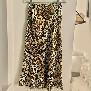 & Other Stories Leopard Midi Skirt